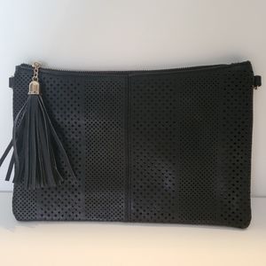 Black Perforated Clutch